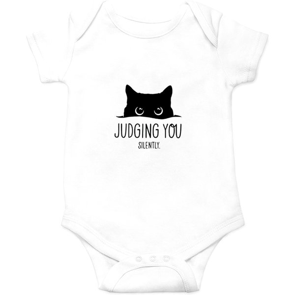 Judging You Silently Black Cat Onesies-image