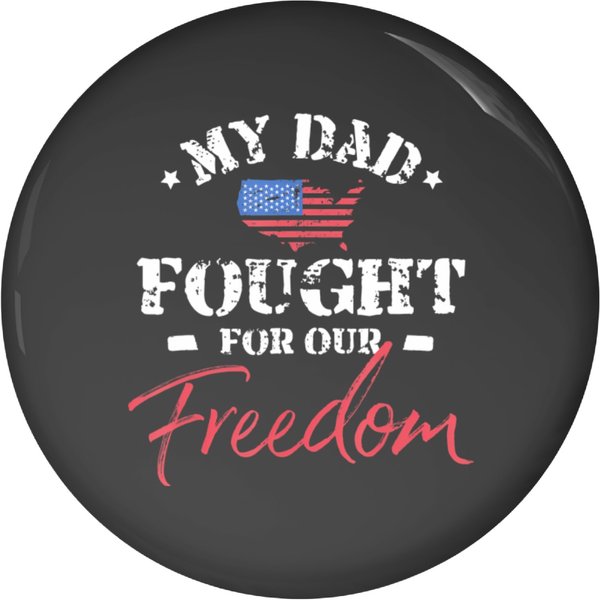 My Dad Is A Veteran Pin Buttons-image