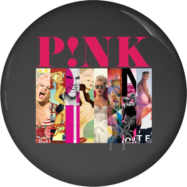 P!Nk Pink Singer Summer Carnival 2024 Tour Pin Buttons, Pink Pin Buttons-image