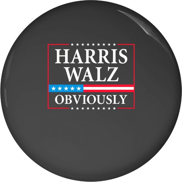 Harris Walz Obviously President Kamala Harris Waltz Election Pin Buttons-image