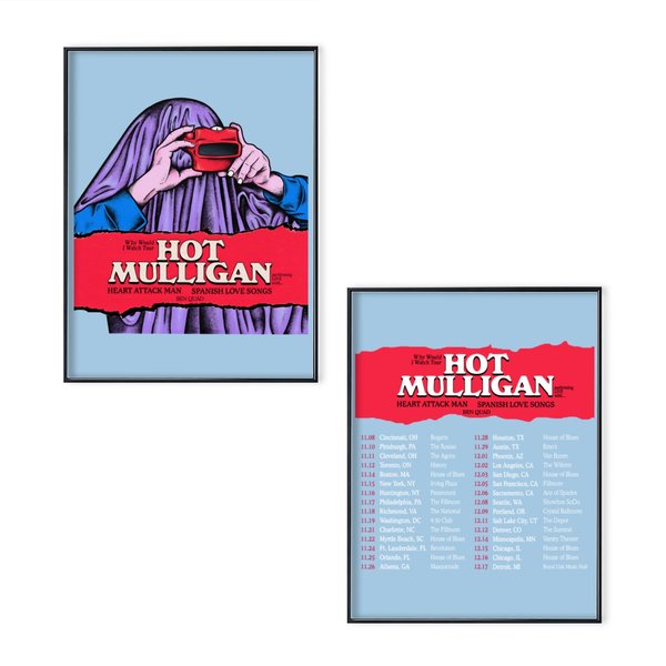 Hot Mulligan Why Would I Watch Tour 2023 Double Sided Poster Set-image