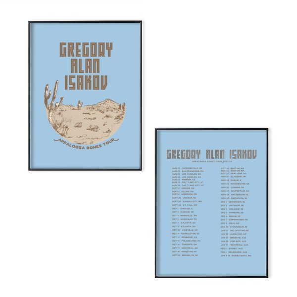 Gregory Alan Isakov - Appaloosa Bones Tour 2023 Double Side Poster Set-image