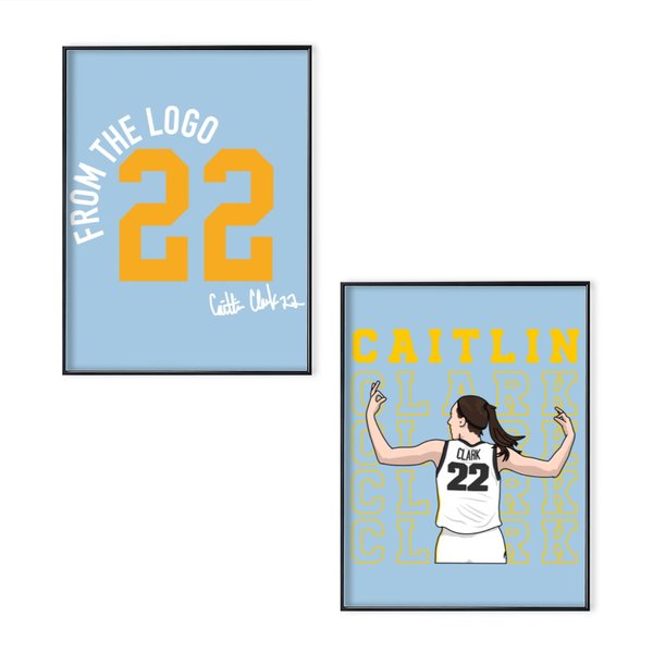 Caitlin Clark Poster Set, American Clark 22 Basketball-image