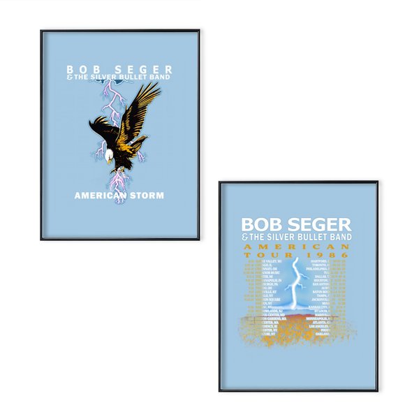 Tour Bob Seger Concert Poster Set The 1986 American Unisex Rock For Fans-image