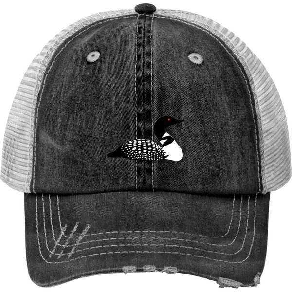 Minnesota Lake Loon Print Trucker Hats-image