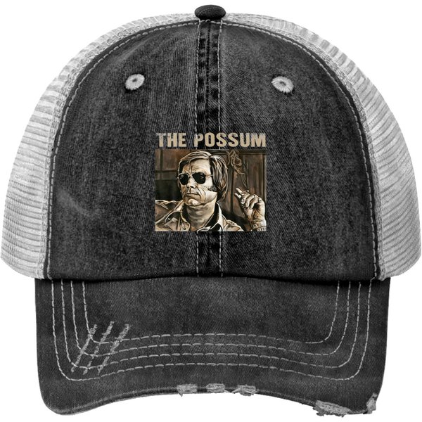 Vintage The-Possum-George Jones Gift Men Women Print Trucker Hats-image