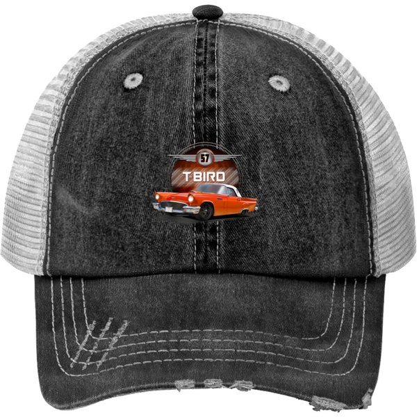 Thunderbird Car Newshirtthunderbird Car T Bird 1957 Print Trucker Hats-image