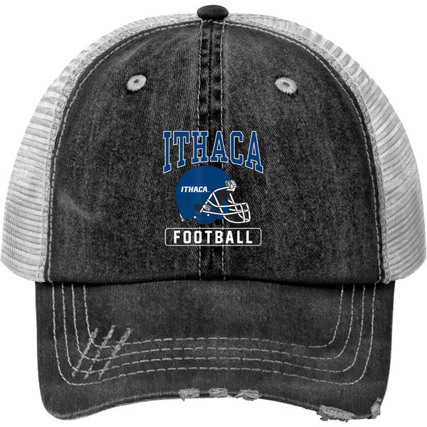 Ithaca College Bombers Football Helmet Print Trucker Hats-image