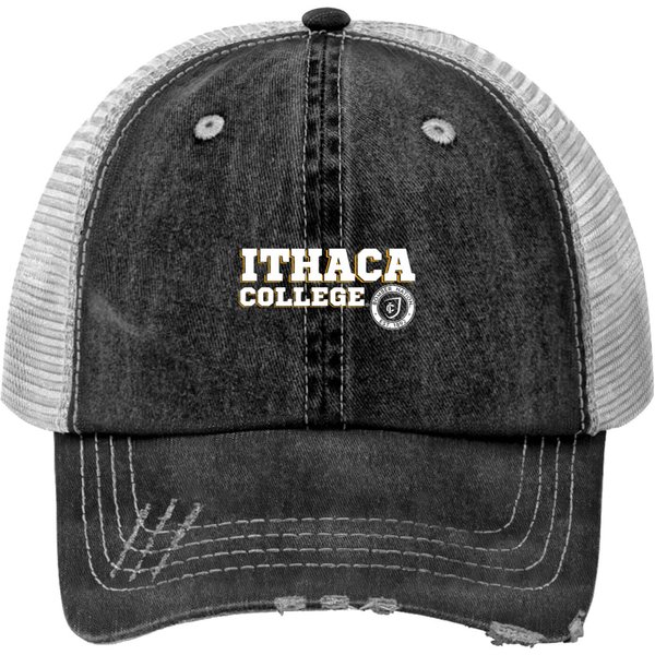 Ithaca College Bombers Block Text Print Trucker Hats-image