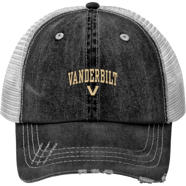 Vanderbilt Commodores Arch Over Logo Gray Ohió State Buckeyes Vintage Block Officially Licensed Print Trucker Hats-image