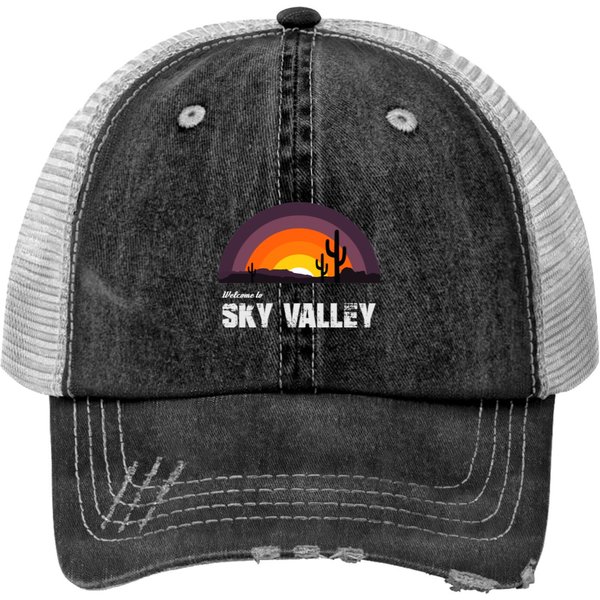 Welcome To Sky Valley Print Trucker Hats-image