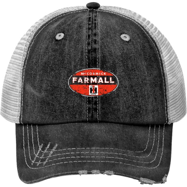 Farmall Tractor Print Trucker Hats-image