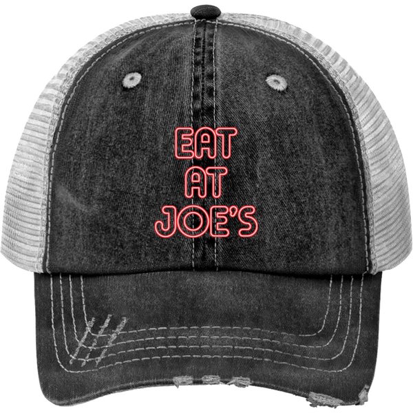 Eat At Joe's Neon Sign Print Trucker Hats-image