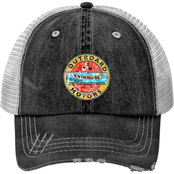 Evinrude Vintage Outboard Motors Print Trucker Hats-image