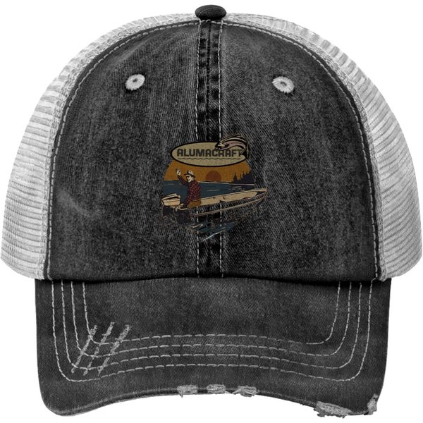Alumacraft Vintage Boats Usa Print Trucker Hats-image