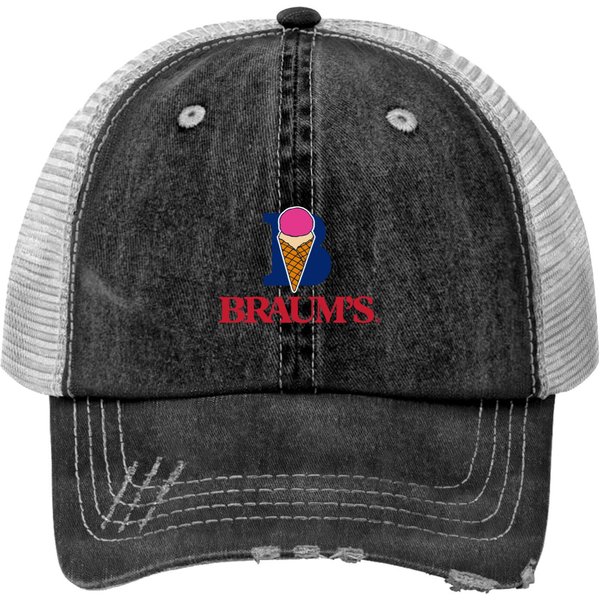 Braum's Food Logo Chain Restaurant Print Trucker Hats-image