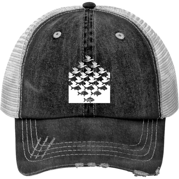 Mc Escher Sky And Water I 1938 Print Trucker Hats-image