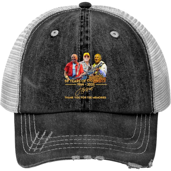 Vintage Jimmy Buffett 59 Years Anniversary 1964 - 2003 Print Trucker Hats-image