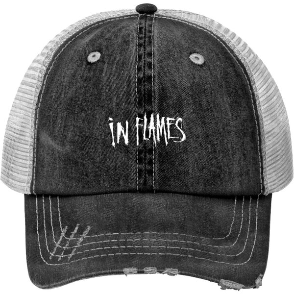 In Flames Rock Punk Print Trucker Hats-image