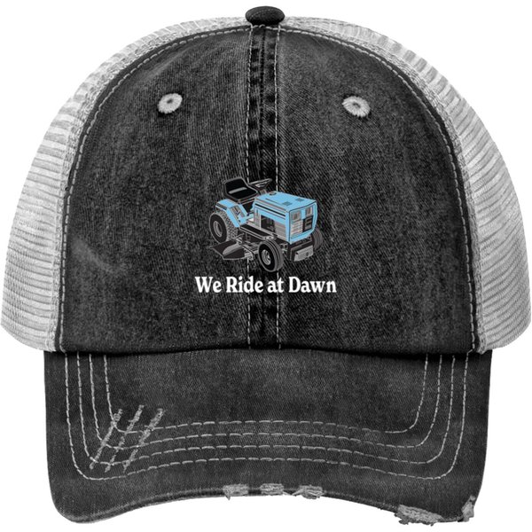 Mens We Ride At Dawn | Father's Day | Dad Gift | G Print Trucker Hats-image