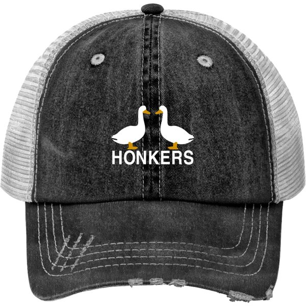 Honkers Embroidered Print Trucker Hats- Funny Clothing- Gifts -Silly Goose - University Crewneck-image
