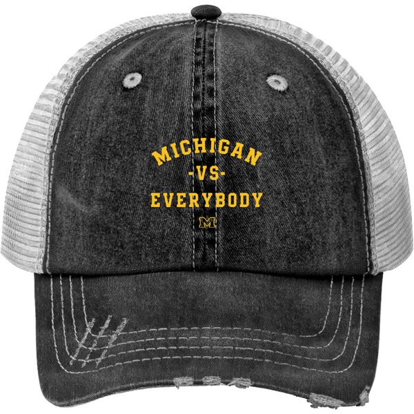 Michigan Vs Everybody Print Trucker Hats-image