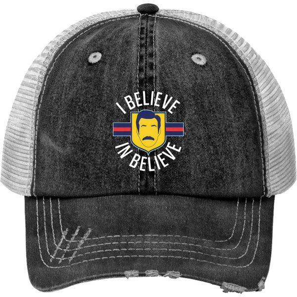 Ted Lasso Believe Print Trucker Hat - Motivational Sport Cap