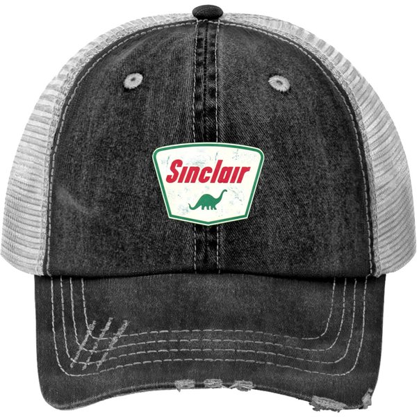Vintage Sinclair Logo Zip Print Trucker Hats-image