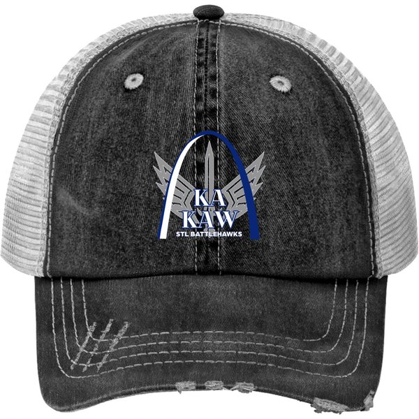 St. Louis Battlehawks Football Print Trucker Hats, Ka Kaw Stl Football Stl Battlehawks Gear