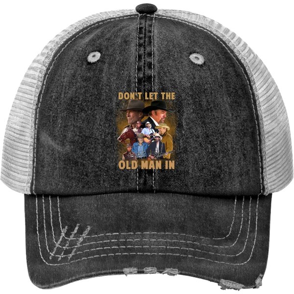 Toby Keith Don't Let The Old Man In Signatures Print Trucker Hats Gift For Fans-image