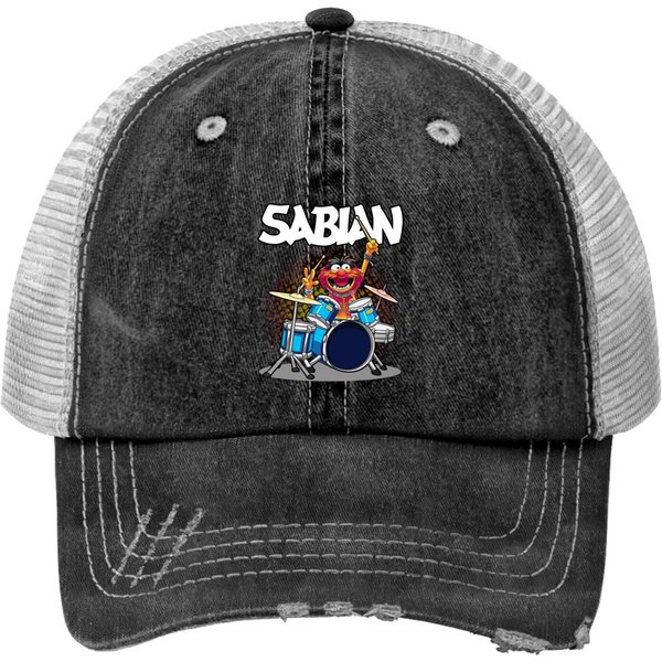 Animal Drummer Sabian Cymbals Classic Print Trucker Hats-image