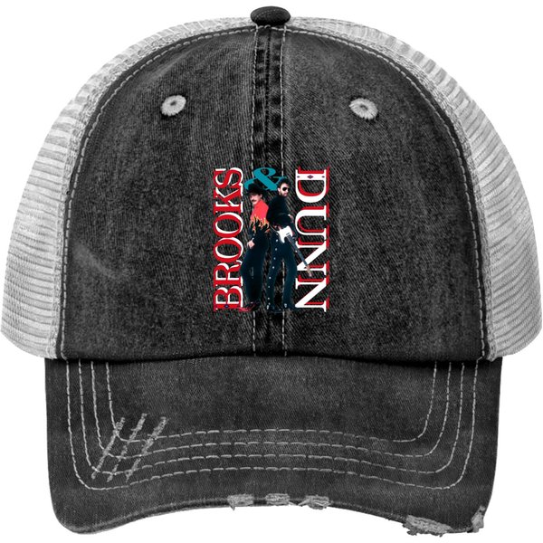 Brooks And Dunn Vintage Print Trucker Hats-image