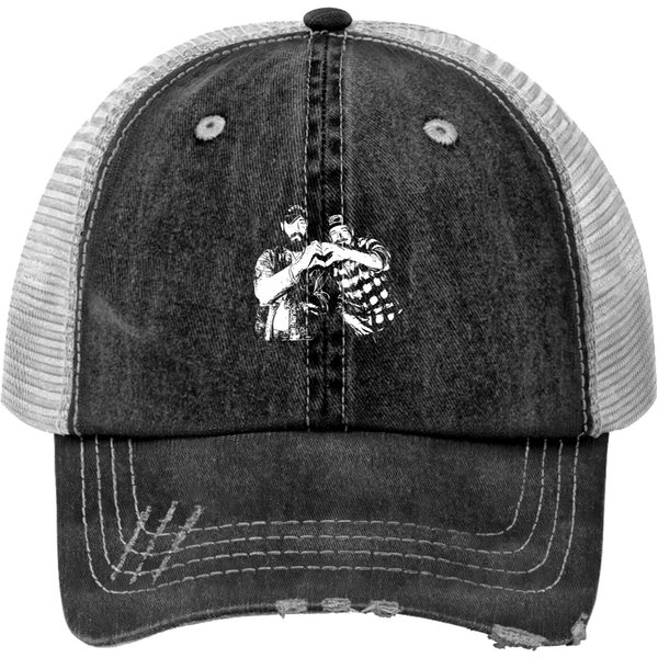 I Had Some Help Wallen And Malone Print Trucker Hats, Posty And Morgan Had Some Help Print Trucker Hats-image