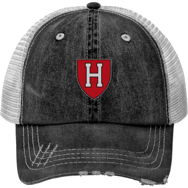 Harvard Crimson-Logo Print Trucker Hats-image