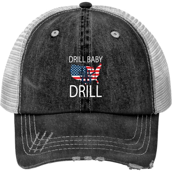 Drill Baby Drill Oil Energy Print Trucker Hats-image