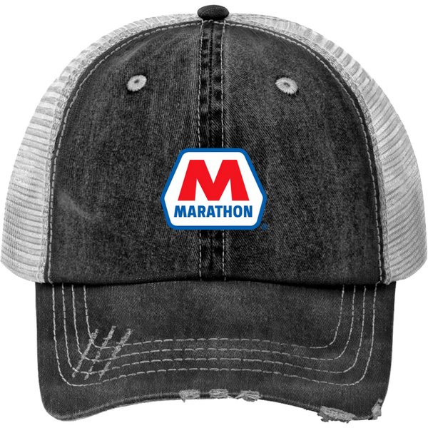 Marathon Oil Racing Lubricant Seghosamdes Print Trucker Hats-image