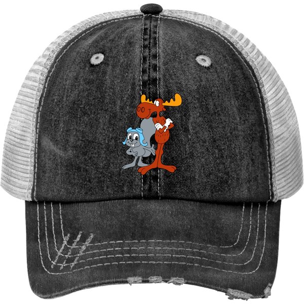 Rocky And Bullwinkle - Cartoons - Print Trucker Hats-image