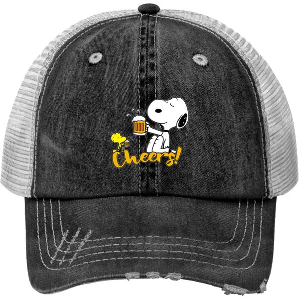 Snoopy Cheers Beer! - Snoopy - Print Trucker Hats-image