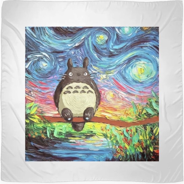 My Neighbor Totoro Starry Night Scarves, Studio Ghibli Scarves, Totoro Scarves-image