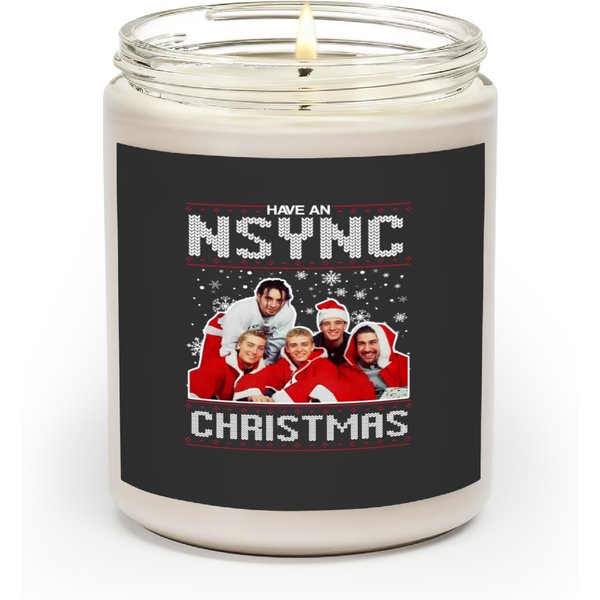 Ugly Christmas Sweater Have An Nsync Christmas, Vintage Ugly Xmas Scented Candles-image