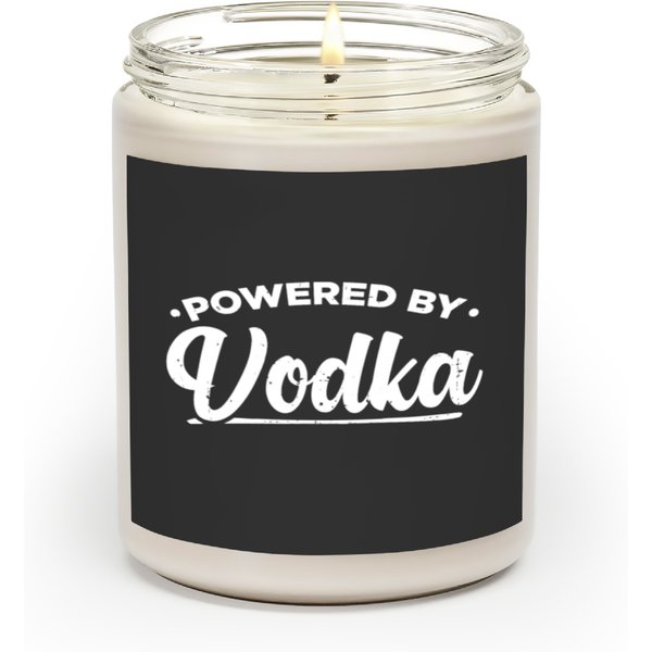 Powered By Vodka | Vodka Lover Gift Scented Candles-image