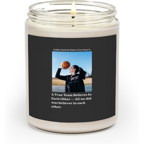 What A True Team Is, Caitlin Clark Quote Scented Candles-image