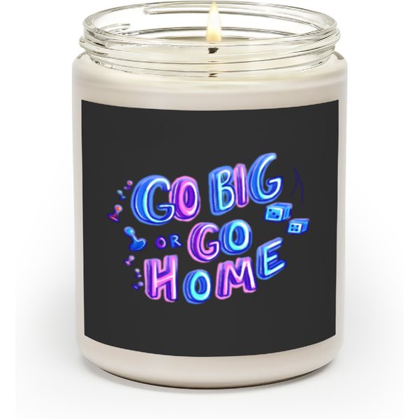 Go Big Or Go H0Me Neon Logo Scented Candles-image