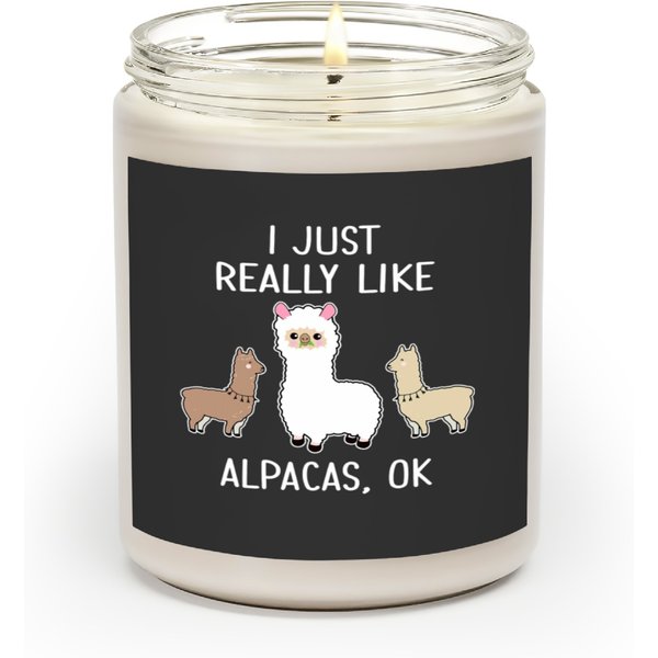 I Just Really Like Alpacas Ok Llama Alpaca Scented Candles-image