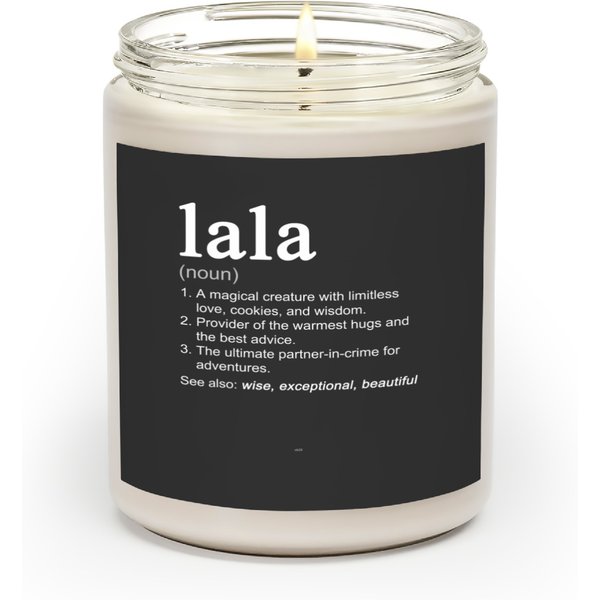 Lala Definition Funny Mother's Day Grandma T Scented Candles-image