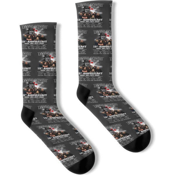 Lynyrd Skynyrd 59Th Anniversary 1964-2023 Signatures Socks-image