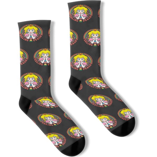 Princess Peach Mario Socks, Feeling Peachy Socks-image