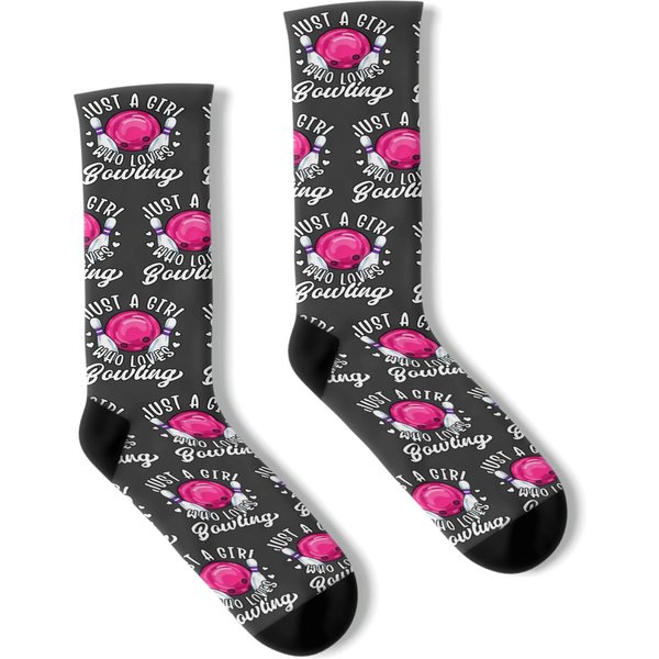 Girls Bowling Socks, Bowler Socks, Tenpin Bowling Socks-image