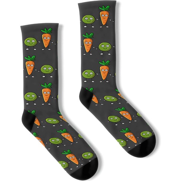 Amazing Peas And Carrots Design For Couple Socks-image