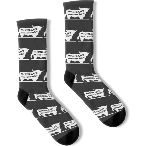 Cattle Cow Highland Whisperer Scottish Highland Cow For Cattle Farmer 187 Socks-image